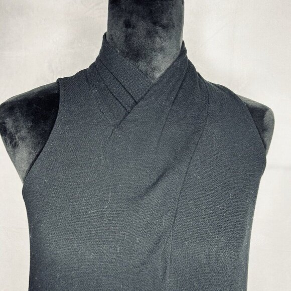 Anthropologie Maeve Womens Top Sz 2 Sleeveless Button-Up Back V-Neck Black - Picture 2 of 9